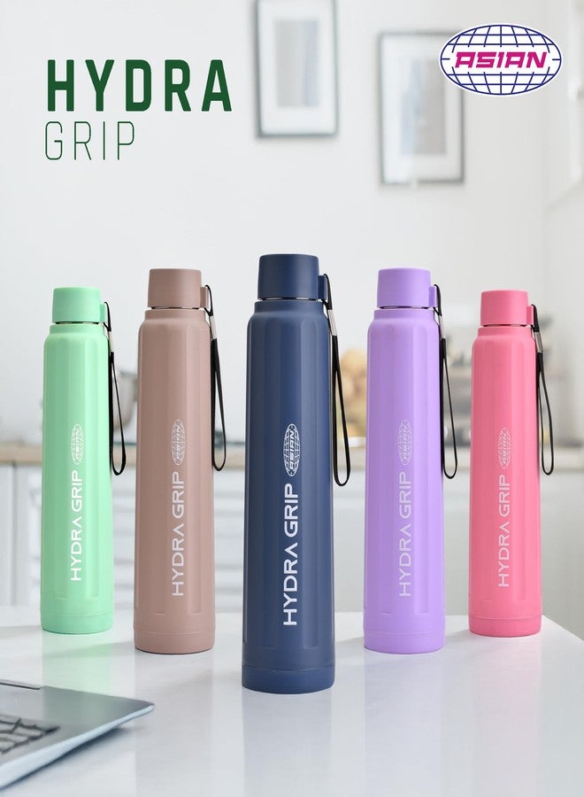 Asian Plastowares Hydra Grip Insulated Water Bottle 500ml | Seen on Farah Khan Show! | Thermosteel Flask for Hot & Cold Drinks | Leakproof Violet Travel Mug | Winter & Secret Santa Essential - Image 4